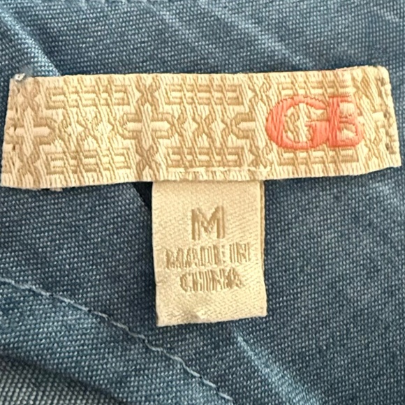 Super CUTE Like NEW GB Chambray Skort Romper Sz M - Picture 9 of 10